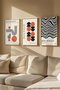 Wallity Artvmodel26-Ahsap Conjunto de 3 Pinturas Decorativas Enmarcadas